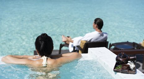 Anantara dhigu over water spa couple amd