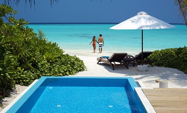Beach pool villa