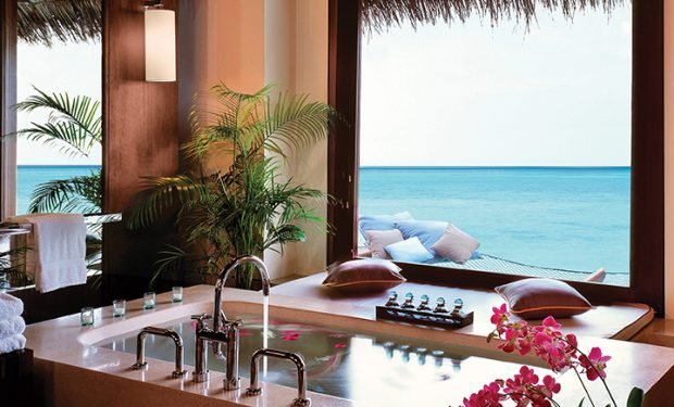 One and only water villa bath