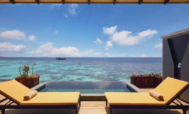 Overwater pool villa terrace