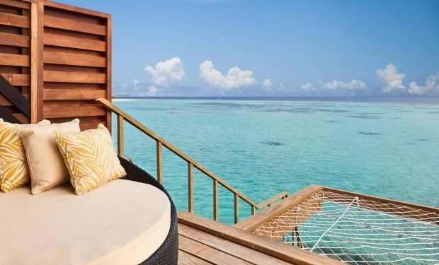 Overwater villa terrace
