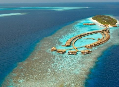Lily beach maldives aerial