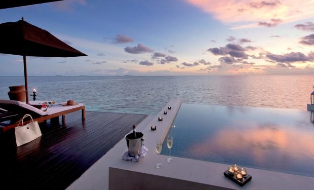 Lily Beach Sunset Water Villa