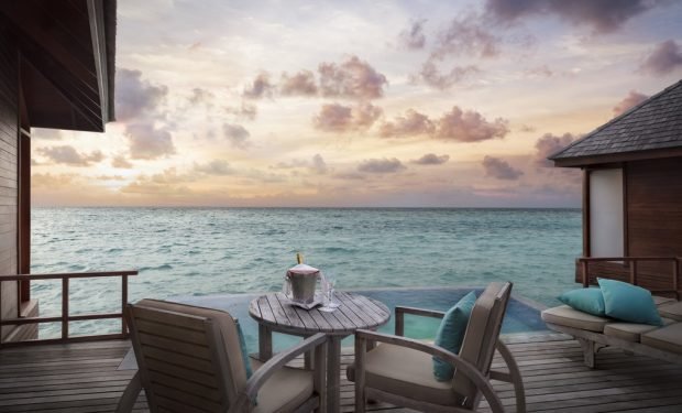 Anantara Dhigu Sunset Over Water Pool Suite Sunset